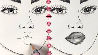 How to draw lips