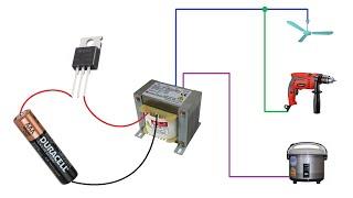 I make the world's most simple inverter 12V to 220V , no IC , 50Hz