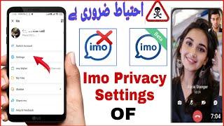 Imo Privacy Setting 2022| Imo Privacy Settings Kaise Karen