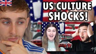 Brit Reacts to 5 USA Culture Shocks WE Experienced in America! Brits in America!