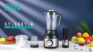 ST-5501-B 500W 1.8L Electric 4 in 1 Multi-Functional Juicer Blender Food Processor Cooking Machine