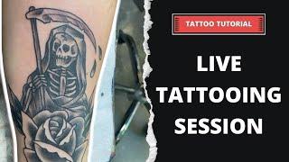 Grim Reaper Tattoo (Live Tattoo)