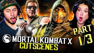 MORTAL KOMBAT X ALL CUT SCENES/STORY (Part 1) REACTION! | Jaby Koay & Achara Kirk!