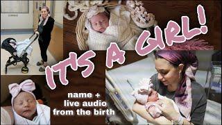 WE HAD A BABY GIRL! Live Audio from the BIRTH + Her Name | Birth Announcement Video