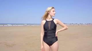 SouqFone One Piece Swimsuits Try On Haul | Mesh Plunge Halter Bathing Suits