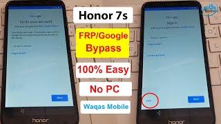 Honor 7s Dua-L22 Android 8.1 Frp Bypass 100% Verify Google Account Lock Without Pc by waqas mobile