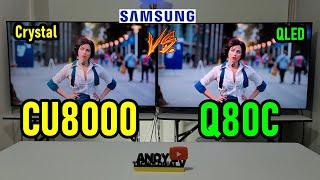 Samsung CU8000 vs Q80C / Crystal vs QLED / ¿Cuál deberías comprar? Smart TVs 4K