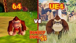 Donkey Kong 64 Unreal Engine Remake Comparison