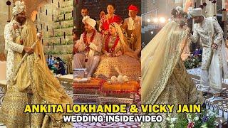 Ankita Lokhande's Grand Entry at her Royal Wedding with Vicky Jain,Inside Video of Ankita Lokhande