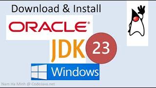 Download and install Oracle JDK 23 on Windows