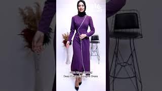 SMAMZ DEEP PURPLE SILHOUETTE DRESS | PURPLE MAXI DRESS | SMAMZ MODEST WEAR | SMAMZ MODEST LIVING