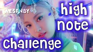 Kpop high note challenge (Female version) #kpop #highnotes #vocalist #aespa #challenge