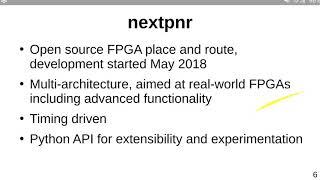 Yosys and nextpnr – open source FPGA update