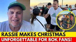 RASSIE ERASMUS SPREADS CHRISTMAS MAGIC FOR SOUTH AFRICAN FANS! | SPRINGBOKS NEWS