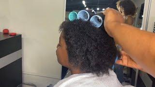 DON’T WANT HEAT DAMAGE? TENSION ROLLERS ON SHORT NATURAL HAIR.