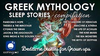 Bedtime Sleep Stories |  7 HRS Greek Mythology Stories Compilation  | Famous Greek Myths