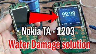 Nokia ta 1203 water damage solution % Working  nokia ta 1203 (105) not on solution  nokia 1203 dead