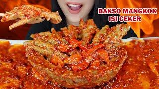 JANGAN DI TIRUU..‼️ASMR BAKSO MANGKOK ISI CEKER MERCON SIRAM CABE | ASMR INDONESIA