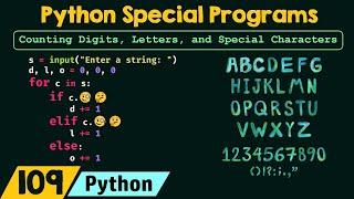 Python Special Programs - Counting Digits, Letters, and Special Characters