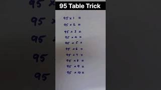 95 Table Trick #shortsfeed #ytshorts #multiplication #table #viralshorts