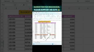 USE XLOOKUP FUNCTION USE IN MS EXCEL #tipsandtricks #excel #tutorial