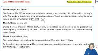 Chapter 4 - Tax Adjusted Trading Profit – Individuals (part 3) -  ACCA TX-UK Taxation (FA 2023)