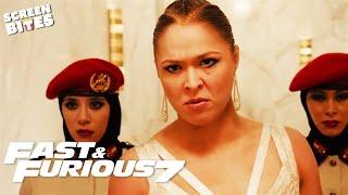 Ronda Rousey Fights Michelle Rodriguez | Letty VS Kara | Fast & Furious 7 (2015) | Screen Bites