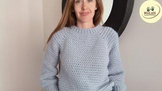 Sweater Mohair unisex #crochet Topdown, SIN COSTURAS! Todos los talles paso a paso principiantes 