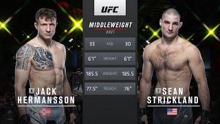 Jack Hermansson vs Sean Strickland Full Fight Full HD