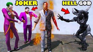 Franklin JOKER Found HELL GOD To Fight TWO FACE In GTA 5 | SHINCHAN and CHOP