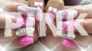 Pink glitter nails | PINK PINK PINK by Nail Fairy Acrylics