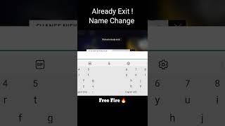 Free Fire  Nickname Already Exists Problems || How To Change Duplicate Name Free Fire #shorts#viral