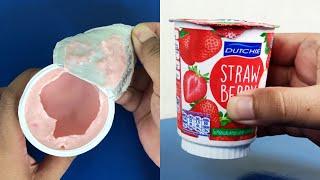 Let see inside Dutchie Yogurt with Strawberry