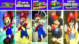 Evolution of Mario electric shock Dying and Game Over Screens in Super Mario Games (1985-2025)