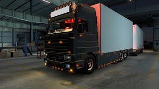 ETS2 (1.46). Scania 143M500 StreamLine; Remorque Ekeri. Calais - Le Havre.