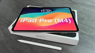 Apple iPad Pro (M4) & Apple Pencil Pro Unboxing and Testing - ASMR