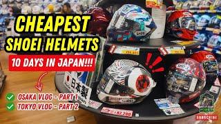 CHEAPEST Shoei and Arai Helmets | Japan Raw Sounds | Part 1 Osaka Vlog | 10-Day Japan Trip