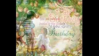 Sister's Birthday Invitation & E-card/free online cards