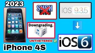 DOWNGRADE IPHONE 4S TO IOS 6.1.3 UNTETHERED I NO SHSH BLOBS I Fix KDFU FILE I WORKS ON 2023...!