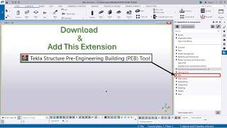 Tekla PEB Tool Extension/ How to Add