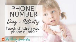 PHONE NUMBER SONG | Teach Children Your Phone Number | THE CHEEKY HOMEMAKER