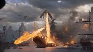 Game of Thrones  Dany destroyed Masters' Ships Dragon Scenes