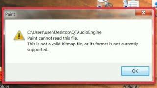 Pc Problem | Paint Cannot Read This File Not Valid Bitmap File Error in Computer