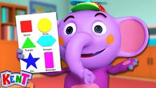 Learn Colors And Shape With Kent The Elephant | Toddler Song + Nursery Rhymes