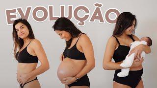 Evolução da barriga na gravidez | 9 meses em 3 minutos 