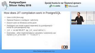Just in time compilation in PostgreSQL