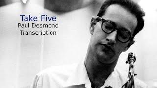 Take Five/Dave Brubeck. Paul Desmond's (Eb) Solo. Transcribed by Carles Margarit