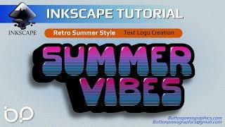 How To Create RETRO SUMMER Text In INKSCAPE
