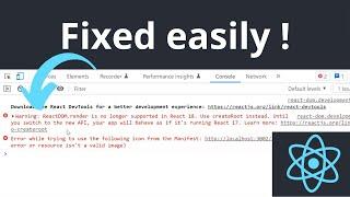 Warning: ReactDOM.render is no longer supported in React 18 | ReactJS error | Solved | Very Easy