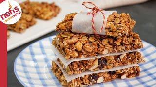 Aşırı Pratik & Lezzetli Atıştırmalık  Ev Yapımı Granola Bar Tarifi